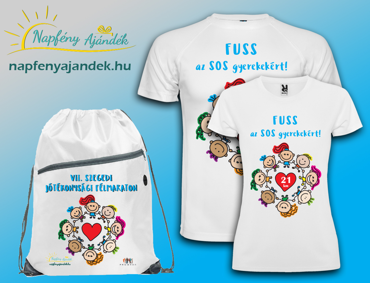 VII. Szegedi Jótékonysági Félmaraton hivatalos pólója